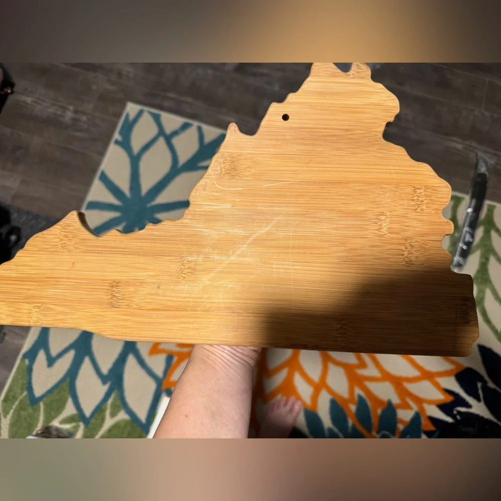 Virginia Shaped Bamboo‎ Cutting Board